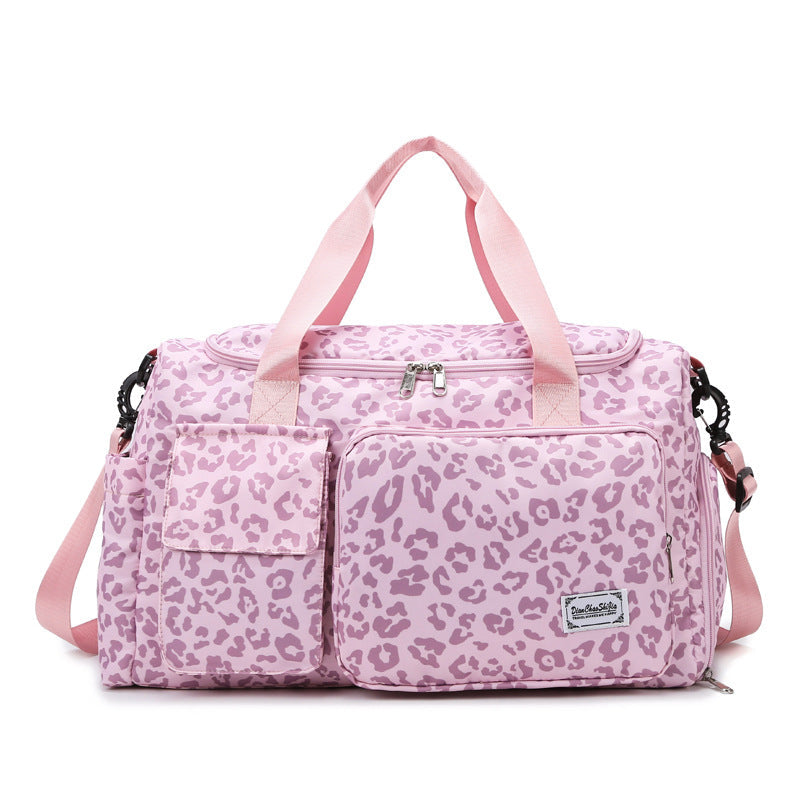 Leopard Print Large Capacity Travel Shoulder Bag