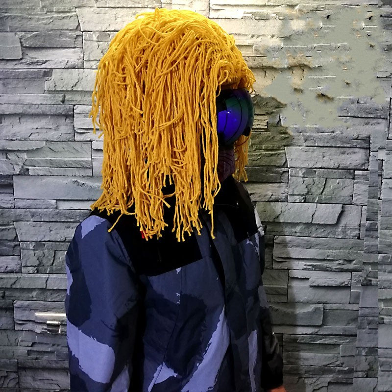 Cubierta de casco de esquí con dreadlocks reggae jamaicanos