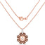 Pendentif en Morganite et Quartz Fumé Plaqué Or Rose 18K