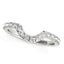 14k White Gold Curved Diamond Wedding Band