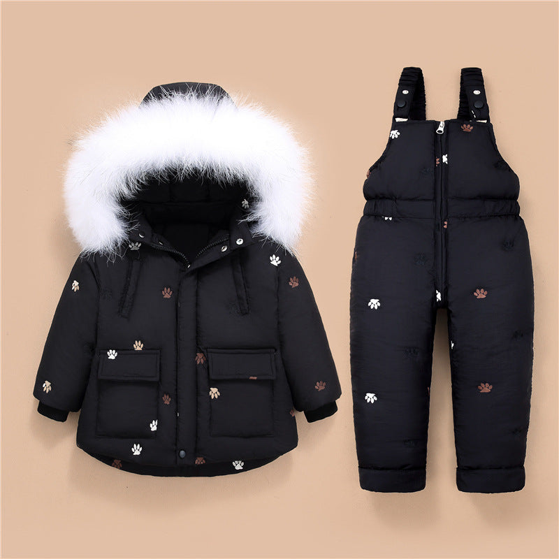 Children's Down Jacket Suit - Stylish Winter Outerwear