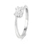 0.33 Carat White Diamond Bypass Ring in 18K White Gold