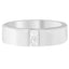 Bague en or blanc 14K pour homme avec diamants de 1/4 ct.TDW en sertissage cannelé