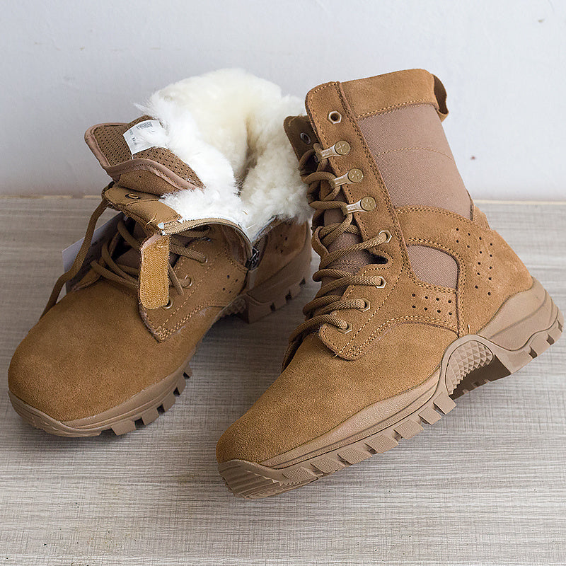 Bottes de neige extérieures brunes premium pour temps froid