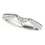 Bague de mariage en diamant courbée en or blanc 14 carats avec milgrain