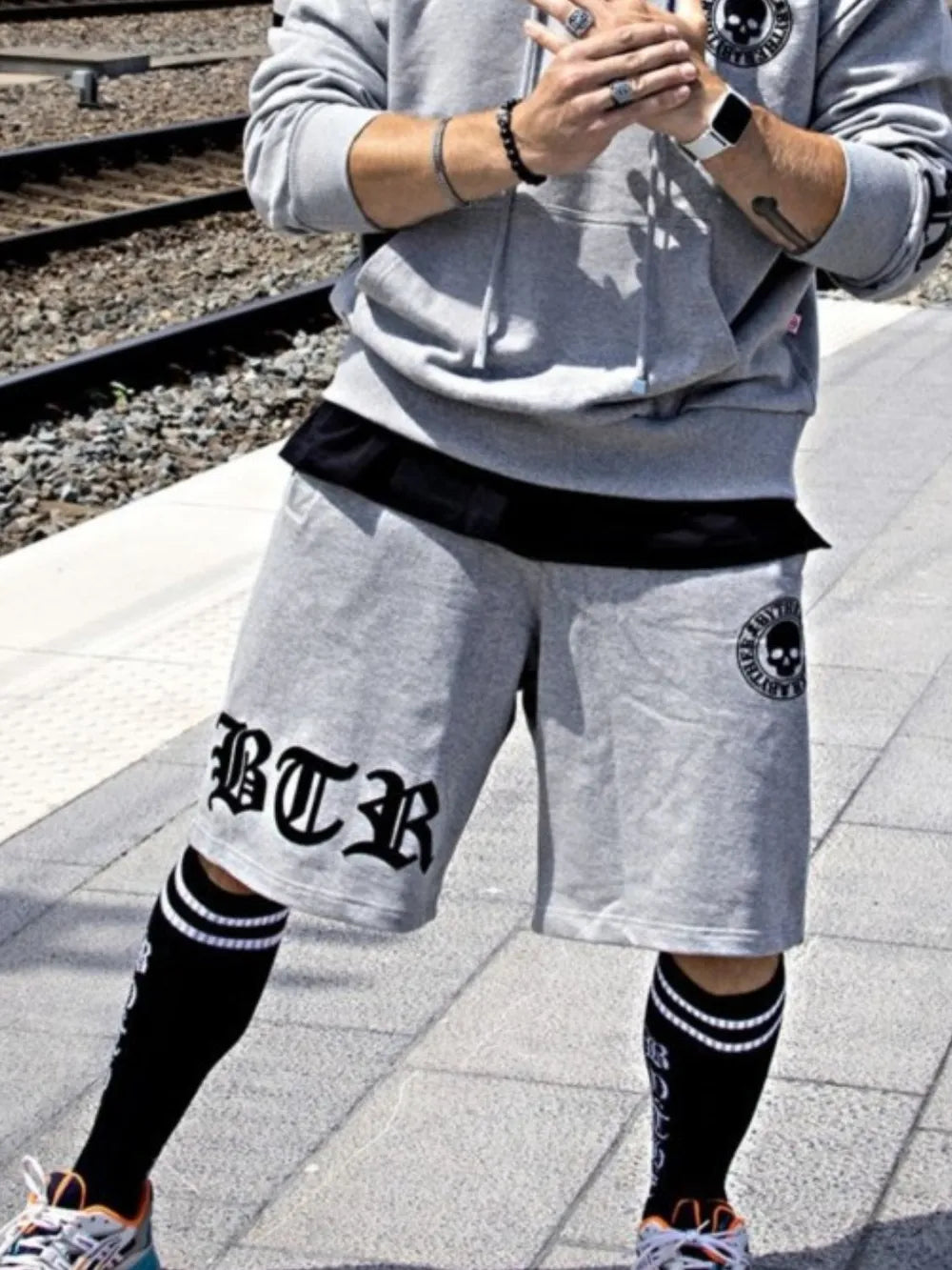 Men's Plus Size Elastic Waist Jogger Shorts