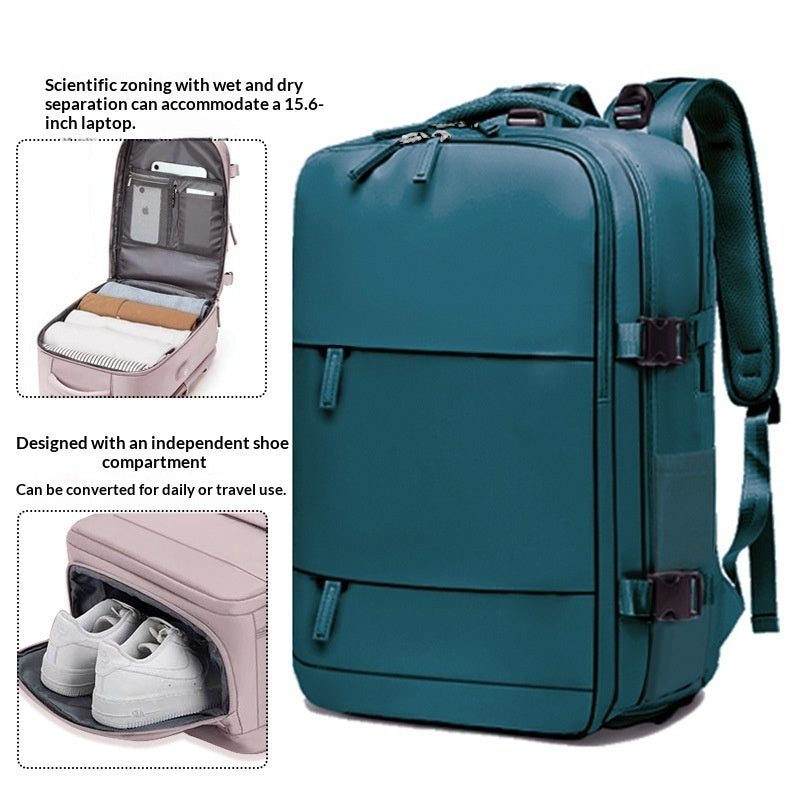 Sac à dos de voyage décontracté pour hommes, imperméable, avec séparation sèche-humide