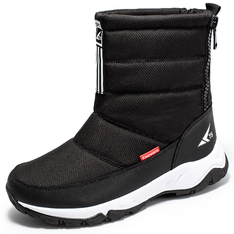 Men's Waterproof Snow Boots - Fleece-Lined Hiking Shoes
