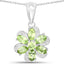 Ensemble de bijoux en péridot et topaze blanche de 8,04 carats en argent sterling