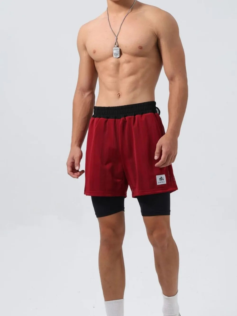 Shorts de jogging pour hommes grande taille avec taille élastique