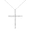 Collar con Colgante de Cruz de Diamante de Plata Esterlina .925 - 18"