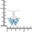 Colgante de Topacio Azul Suizo Genuino de 1.76 Quilates en Plata Esterlina