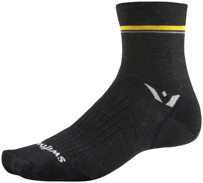 Swiftwick Pursuit Four Ultralight Socks - Retro Stripe Charcoal XL