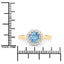 Bague de fiançailles en saphir bleu et diamant de 1,03 carat en or jaune 14K