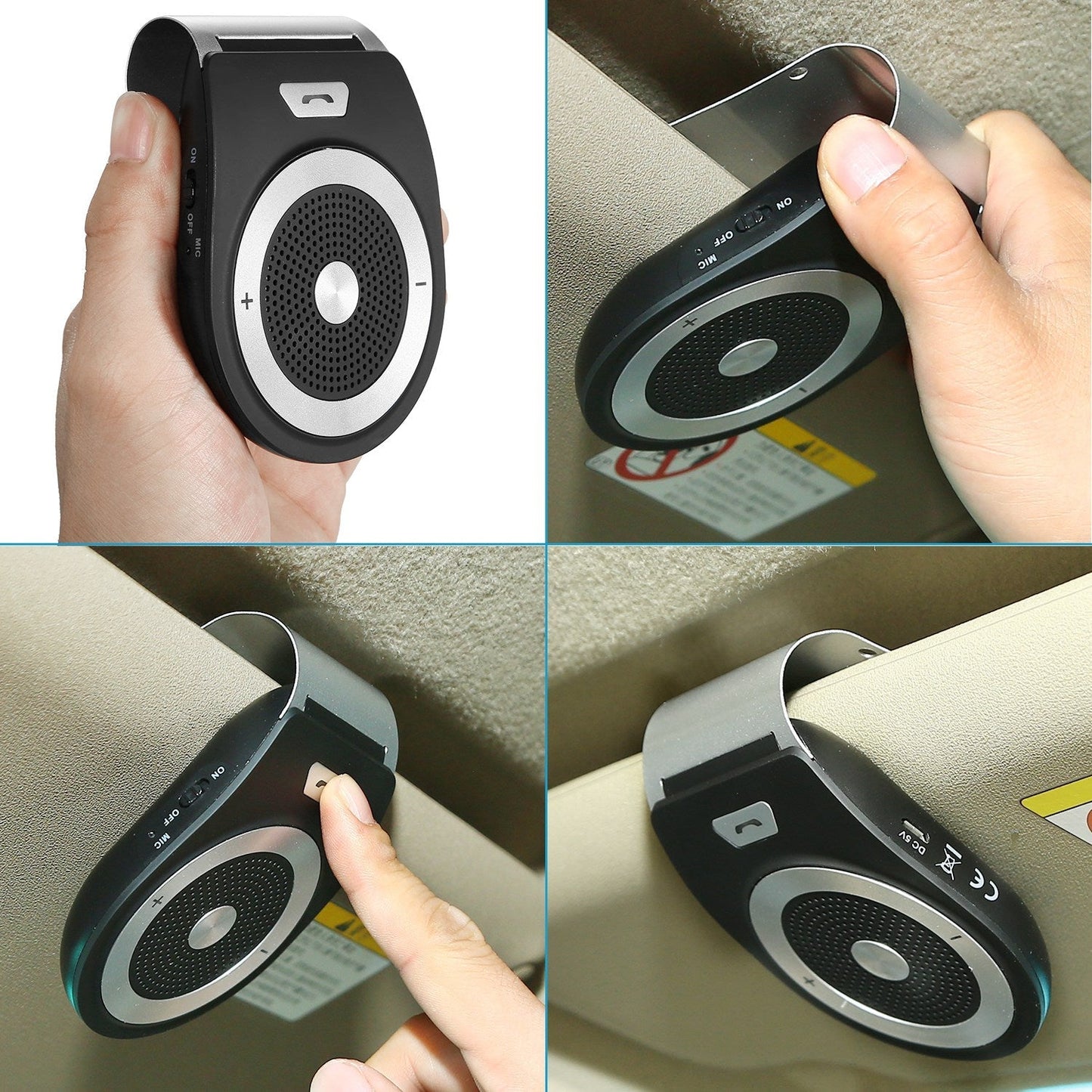 Gbruno Car Wireless Speakerphone - Hands-Free Calling & Music