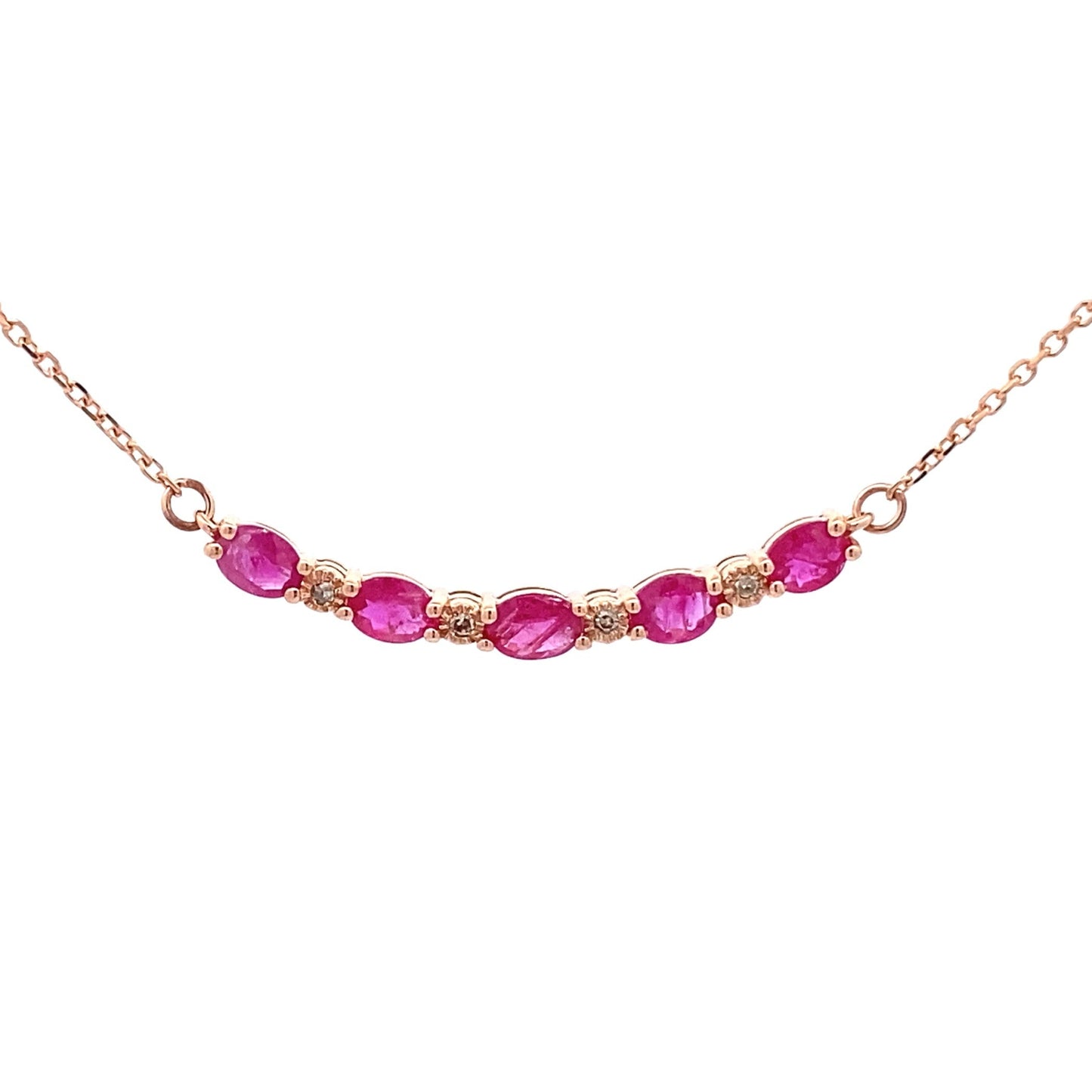 .73ct Colgante de Rubí y Diamante en Oro Rosa de 10KT