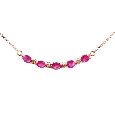.73ct Ruby Diamond Pendant in 10KT Rose Gold
