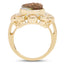 5.14 Carat Genuine Bronze Drusy and Citrine Sterling Silver Ring
