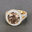 Anillo de Compromiso de Diamante Marrón Certificado IGI de 7.07 Quilates en Oro Amarillo de 18K