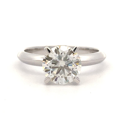 Natural 1.75ct Moissanite Engagement Ring in Sterling Silver