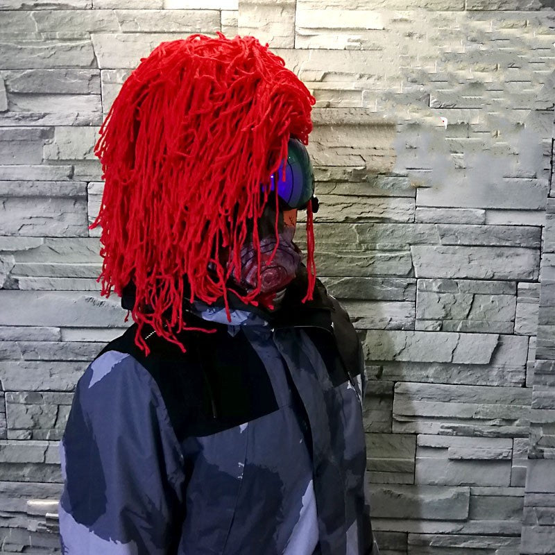 Cubierta de casco de esquí con dreadlocks reggae jamaicanos