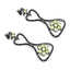 Boucles d'oreilles en péridot et spinelle noir de 6,93 carats en argent sterling