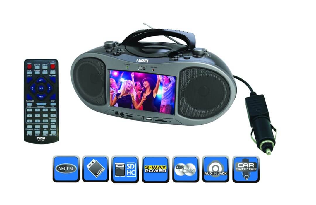 Naxa Boombox DVD Bluetooth 7"
