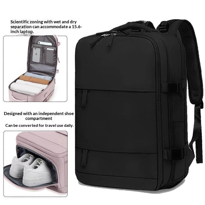 Sac à dos de voyage décontracté pour hommes, imperméable, avec séparation sèche-humide