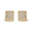 Pendientes de Aro Cuadrados con Diamantes en Oro Amarillo de 14K