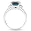 2.64 Carat London Blue Topaz & White Topaz Sterling Silver Ring