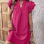 Robe Mini Élégante à Manches Courtes Volantes