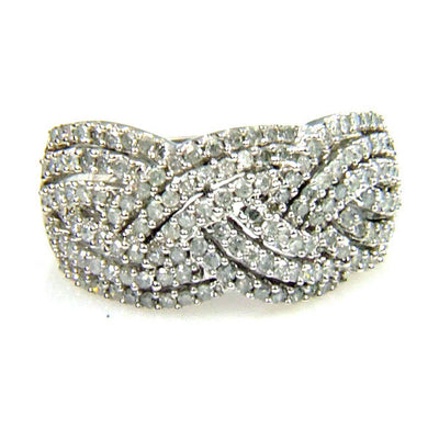Bague en diamant naturel de 1,00 ct en or blanc 10KT
