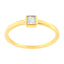 14K Yellow Gold Plated Sterling Silver Miracle Set Diamond Promise Ring - Size 6