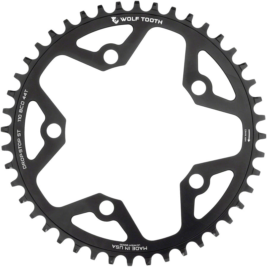 Chaîne de plateau Wolf Tooth 110 BCD Gravel CX Route - 44t Noir