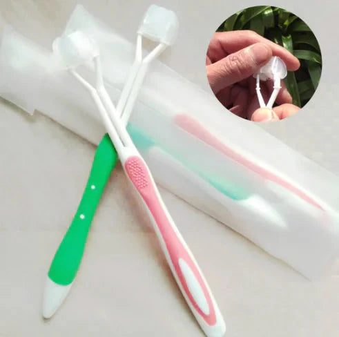 Cepillo de dientes manual de tres lados para una limpieza efectiva