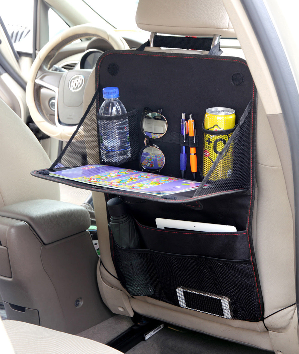 Organizador de Respaldo de Asiento de Coche Premium con Bandeja Plegable