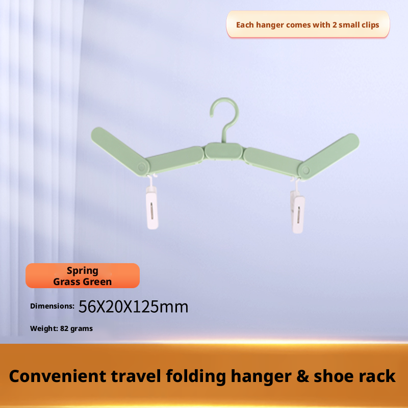 Percha Plegable de Viaje - Blanco Panza de Pez - 1 Pieza
