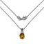 Pendentif en argent sterling avec citrine et diamants de 4,50 carats