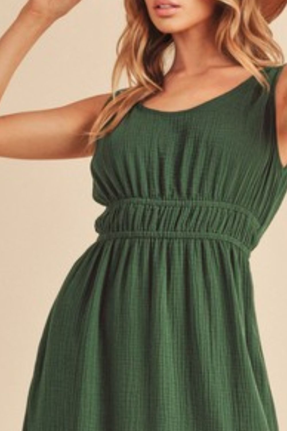 Chic Side Slit Round Neck Sleeveless Midi Dress for Women