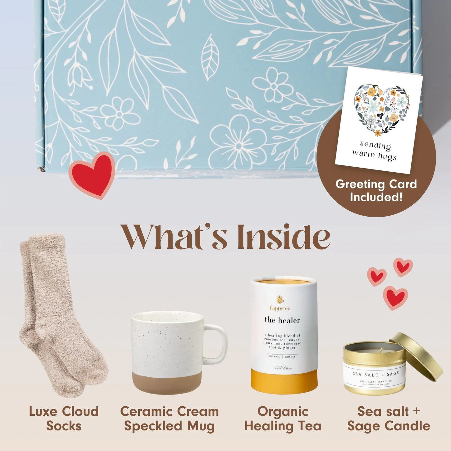 Caja de Regalo Orgánica USDA Para Mejorarse Pronto para Mujeres