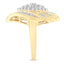 Anillo de cóctel de diamantes de oro amarillo de 10 quilates - Talla 8