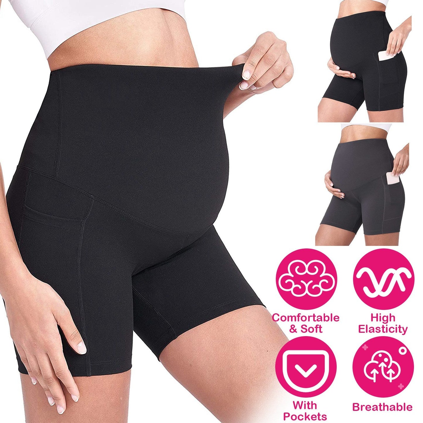 GBruno Women's Maternity Yoga Shorts