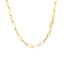 Collier en chaîne large en papier clip en or jaune 14K