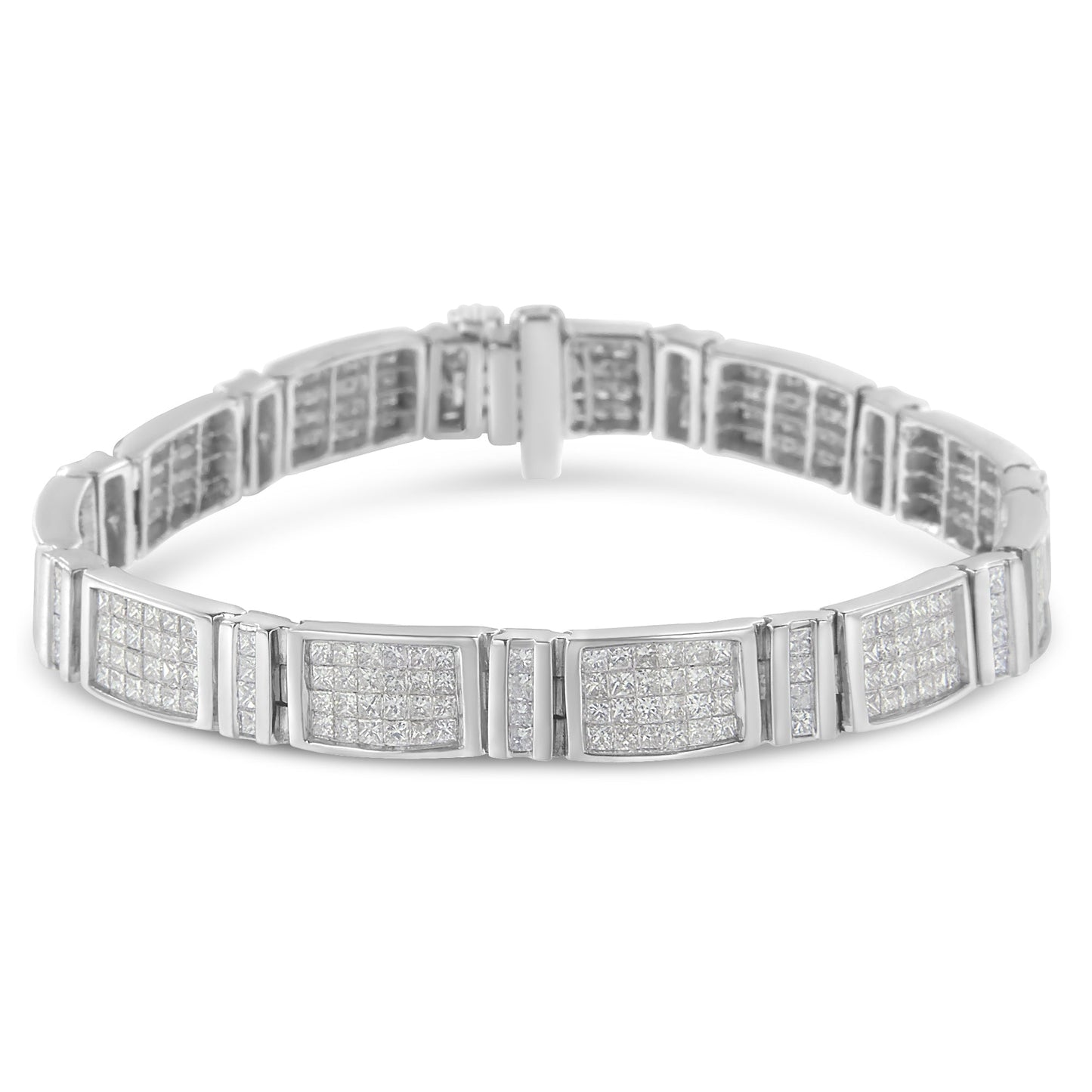 Bracelet de tennis en diamant taille princesse de 7,0 cttw en or blanc 14K