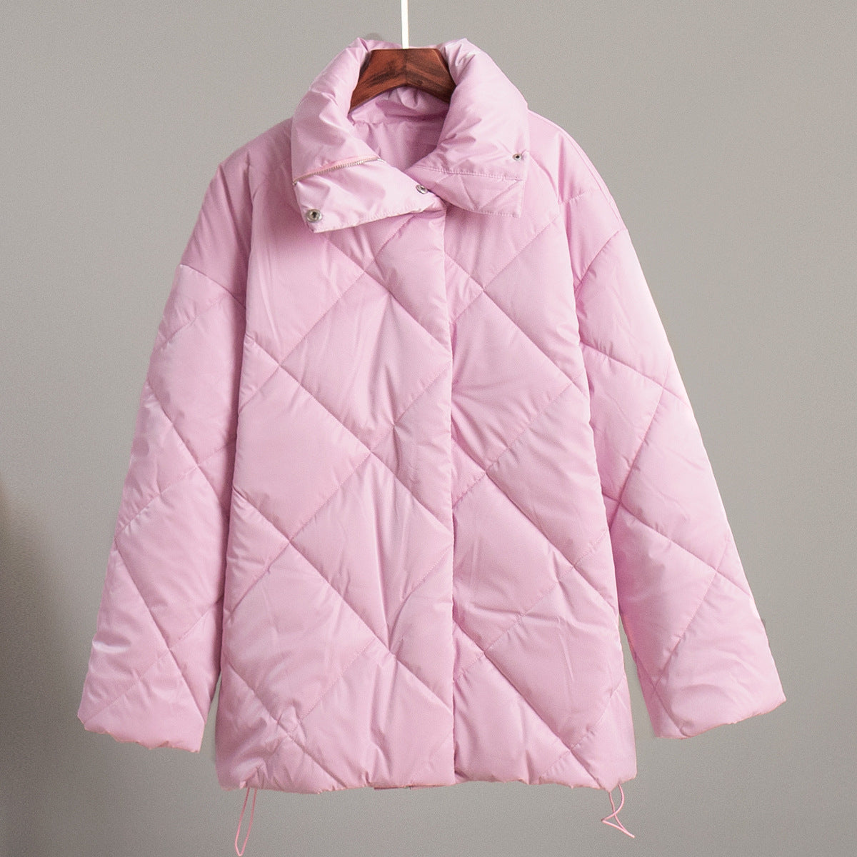 Baggy Matte Glossy Lapel Cotton-Padded Coat