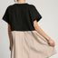 Elegant Black Plus Size Round Neck Dress with Pockets