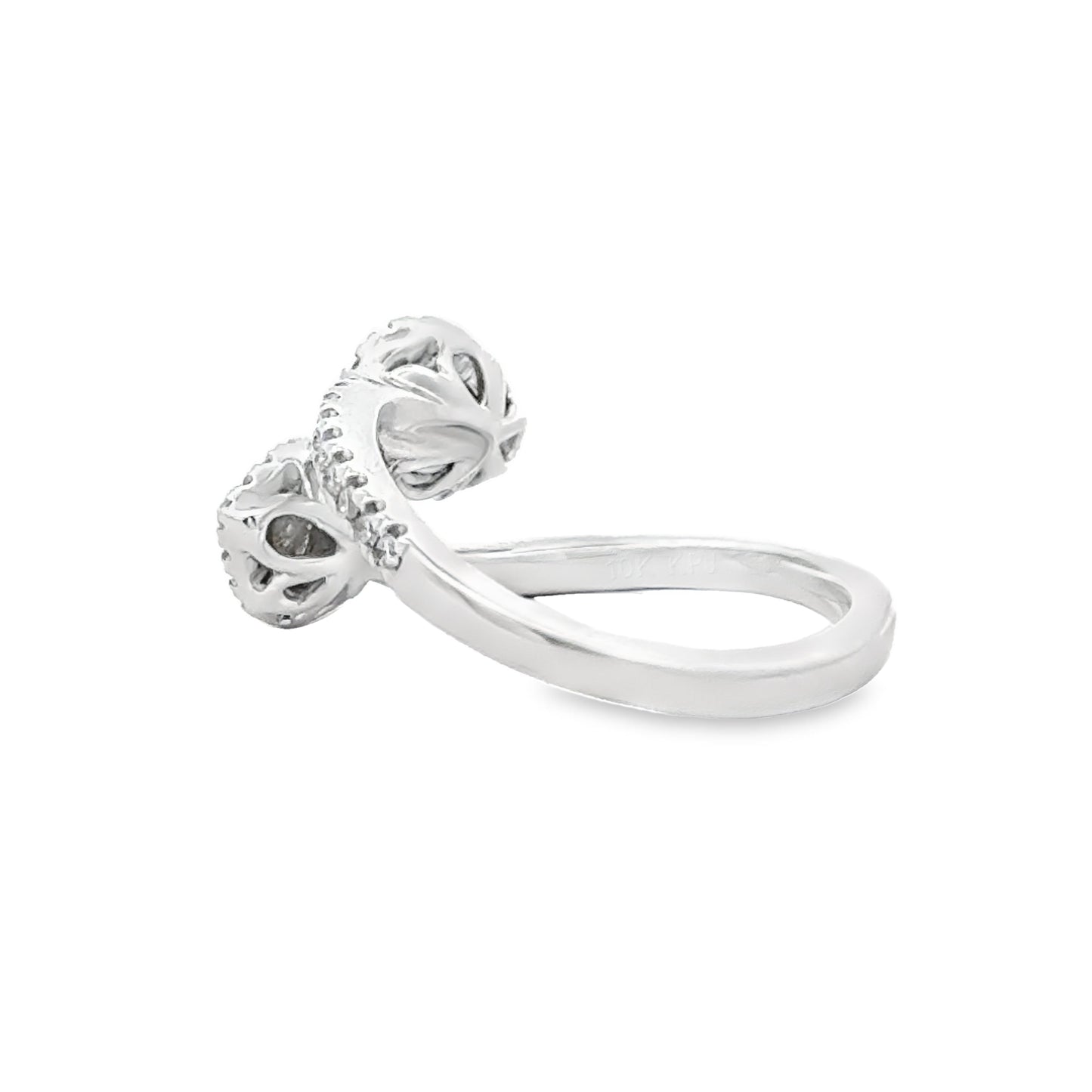 Anillo de Diamante Genuino de 0.50ct en Oro Blanco de 10KT