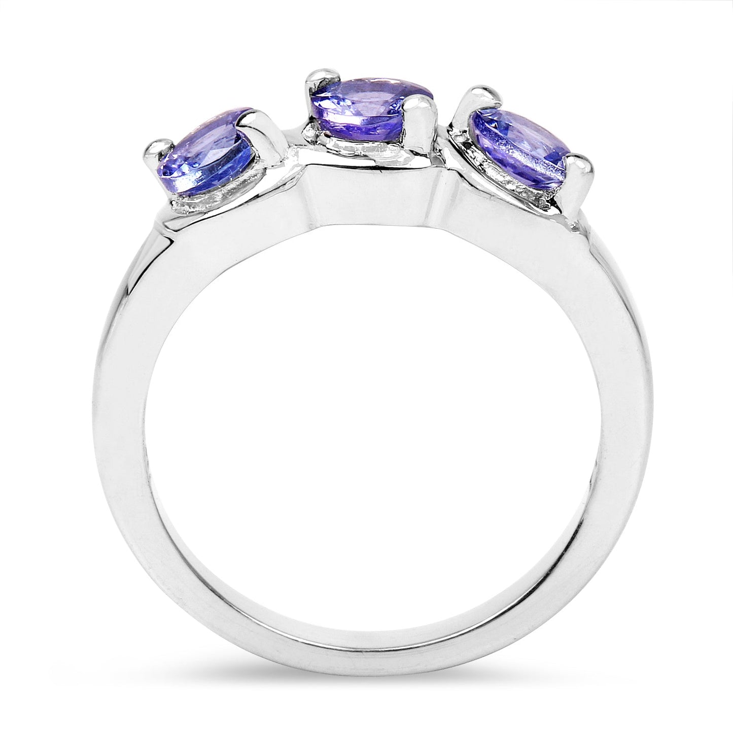 Bague de fiançailles en argent sterling avec tanzanite véritable de 1,05 carat