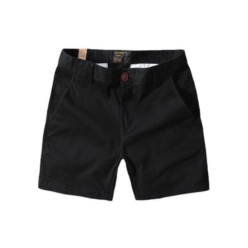 Premium Solid Color Men's Chino Shorts