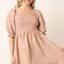 Charming Smocked Ruffled Hem Mini Dress
